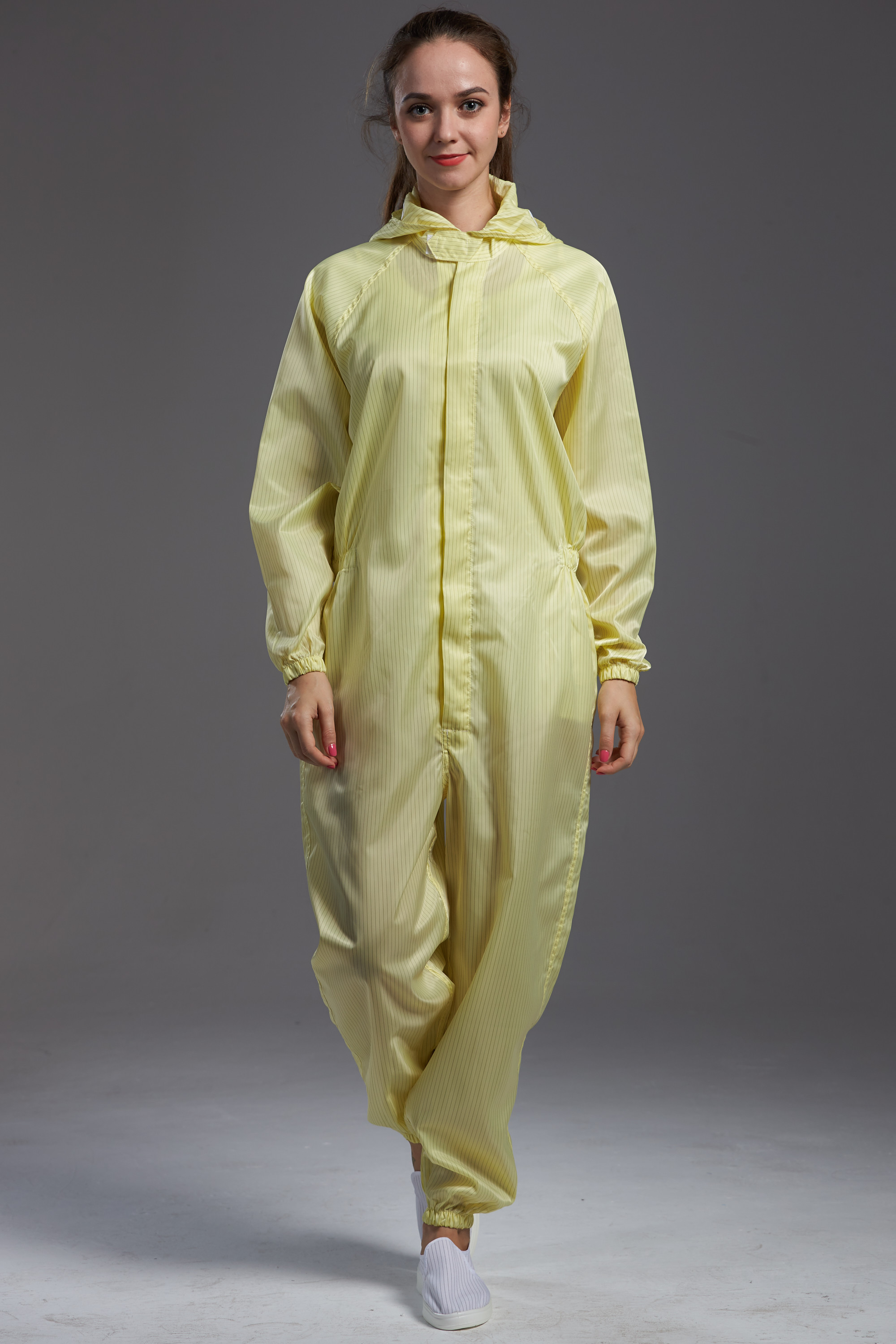 Best Food Processing Garment Resuable yellow hooded coverall yellow durable in food processing Workshop wholesale