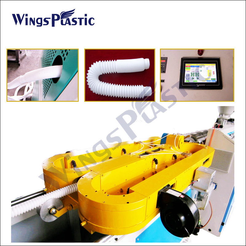 Cheap PP Expansible Corrugated Pipe Making Machine / Plastic Wash Basin Drainage Pipe Extrusion Line for sale