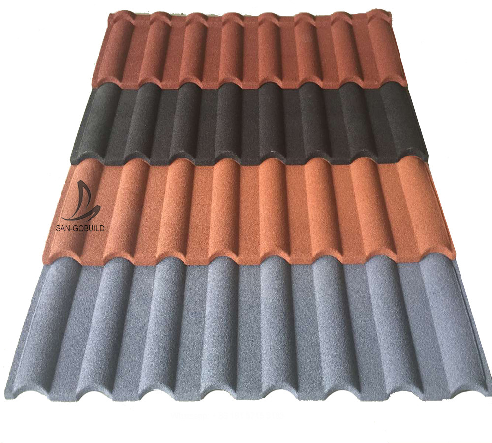 China Roofing Sheet Factory Price Metro Tiles Standard Hot Sales in Africa Stone Coated Steel Step Roofing Sheets on sale