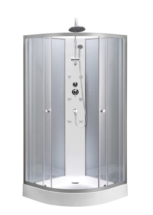 China Circle Quadrant Shower Cabin with white acrylic tray 850*850*2250cm on sale