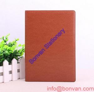 China high quality pu black diary notebook with pen & a5 leather notebook on sale