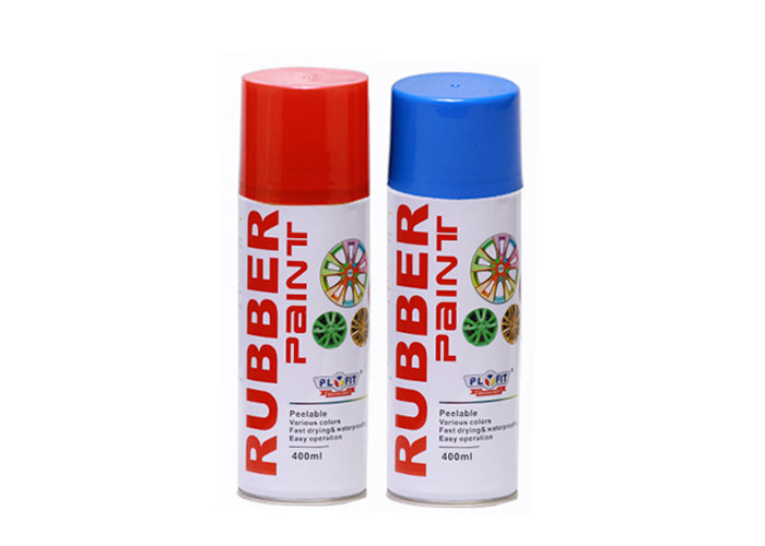 Best Colorful Red / Blue Yellow Rubber Spray Paint 400ML For Car Shield And Tire wholesale