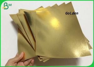 China Painting 1 side Golden Color Water Resistant Washable Fabric 0.55mm For Wallets on sale