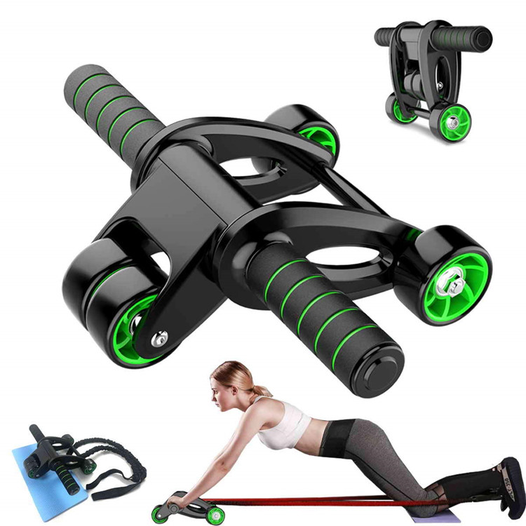 China ABS Steel Foam Home Fitness Equipment ,  AB Wheel Roller Kit with Resistance Band Knee Pad on sale