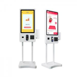 China 32 Inch Restaurant Self Ordering  Kiosk 400 Nits With Wireless Pagers on sale