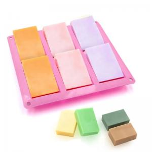 China Rectangular Silicone Kitchen Product Soap Mold Flexible Practical on sale