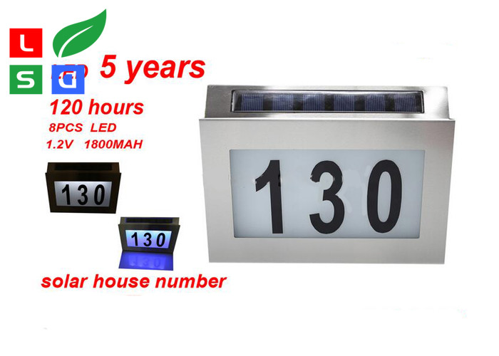 China 0.5W Solar Powered LED Signs 5050SMD LED Solar House Number Light on sale