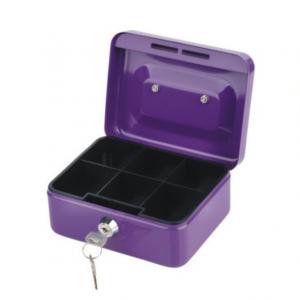 China 6 Metal Material Cash Box With  Key Lock Security Money Coin Safe Box Money Box on sale