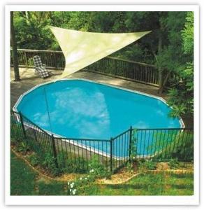 China Triangle Breathable Sun Shade Sail For Courtyard , Swimming Pools on sale