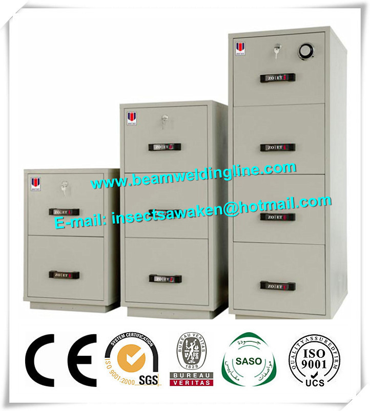 China White Office Metal Industrial Safety Cabinets 3 Draw Filing Cabinet on sale