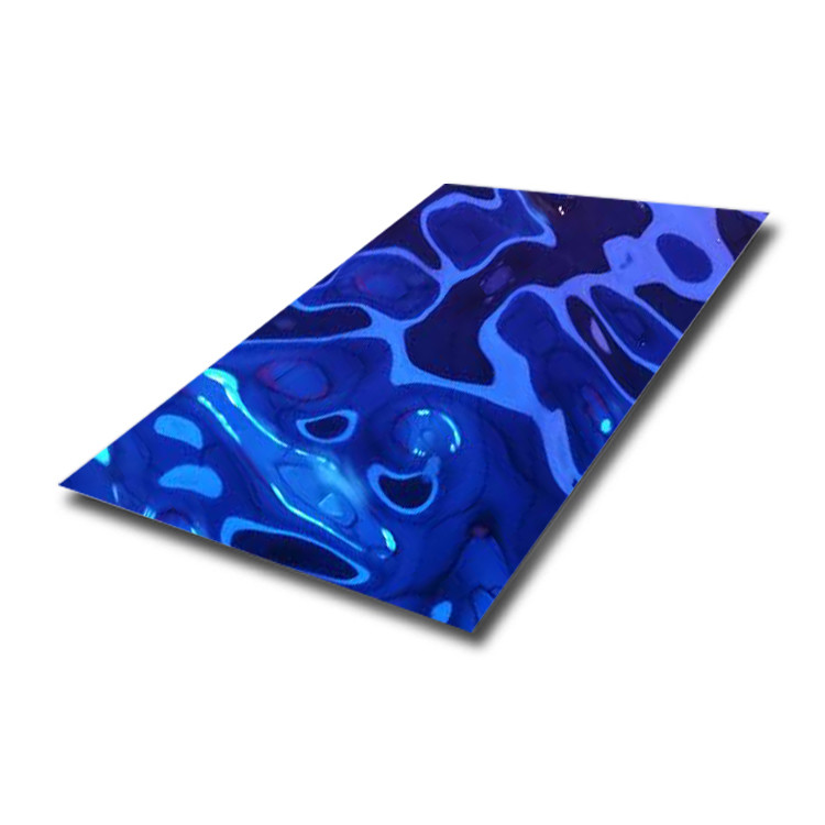 China Mirror Polished Water Ripple Stainless Steel Sheet 430 PVD Color 1219mm on sale