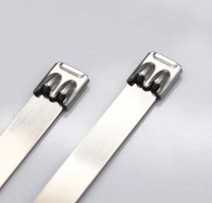 China SS 304  double Locking Type  Stainless Steel Cable ties on sale