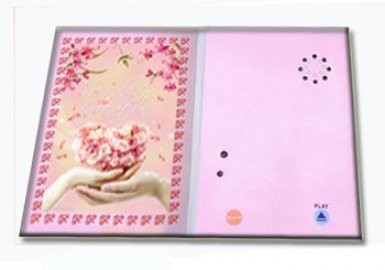 China Recordable Musical Paper Greetings Cards with custom sound and printing for promotion on sale