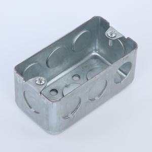 Best Metal Steel Square Conduit Box 4 by 4 1.60mm thickness UL Listed Knockouts 1/2&quot; and 3/4&quot; Silver Colore wholesale