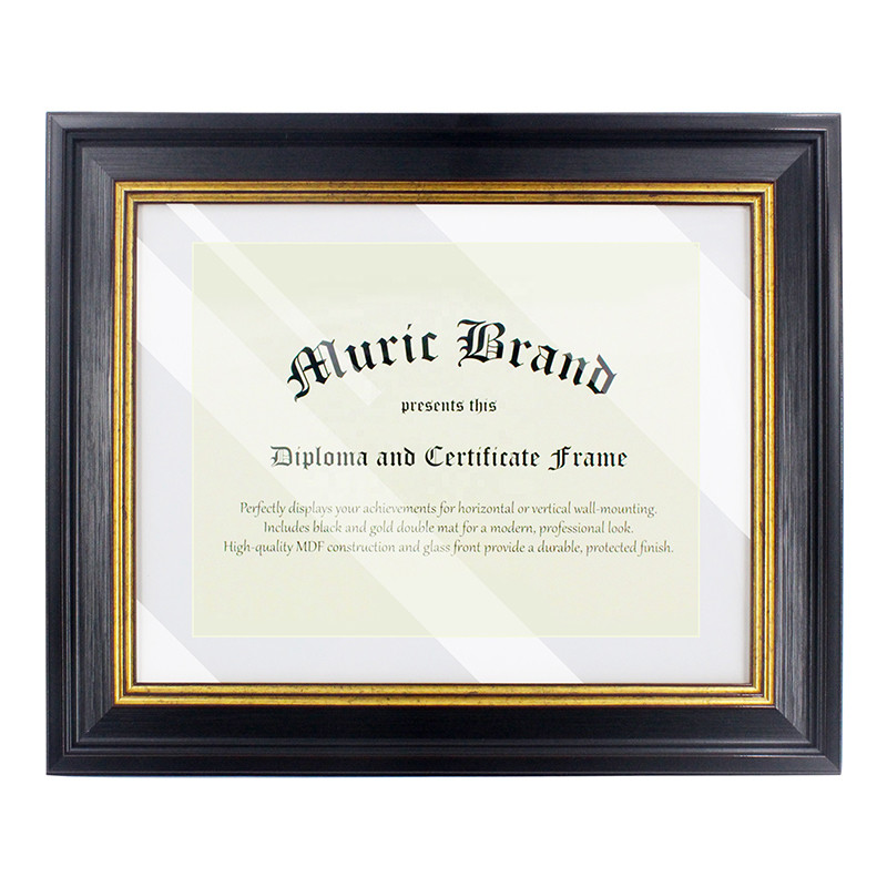 China Wall Mount Rectangle Resin Diploma Certificate Picture Frame 14x11'' on sale