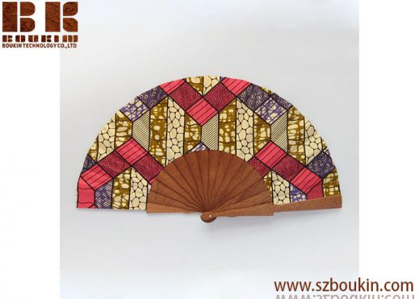 Cheap wholesale boutique shape Chinese classical print plum blossom wooden crafts hand fan for sale