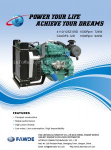 Best 65KW-92KW 4DF Series of FAW Diesel Engine wholesale