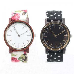 China High Grade Custom Wooden Watches For Women With Cotton Cloth Band on sale