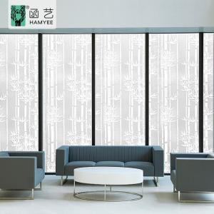 China Waterproof White Bamboo Glass Film Self Adhesive Decorative Window Film 0.09mm on sale