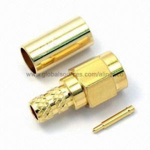 China SMA Straight Plug RF Coaxial Connector for RG-58U Cable, 50 Ohms on sale