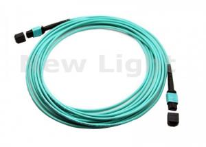 China MPO - MPO 12 Core OM3 Multimode Fibre Optic Cable , 3M Pre Terminated Fiber Optic Cable on sale