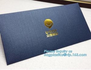 Best MAKE western style high quality gold foil gift envelope Matt black card paper envelope in A4 A5 B5 C5 C6 A3 size with cu wholesale