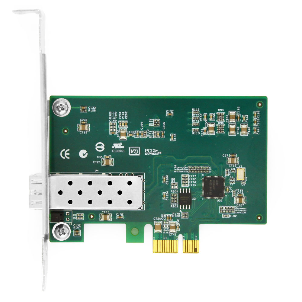 China Intel® I210 F1 Single Port Gigabit SFP  PCI Express x1 Ethernet Network Interface Card PCIe v2.1 on sale