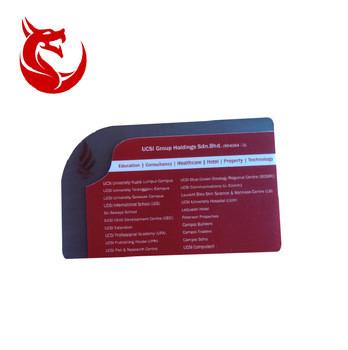 Cheap High quality non-standard size special shape business card plastic business card for sale