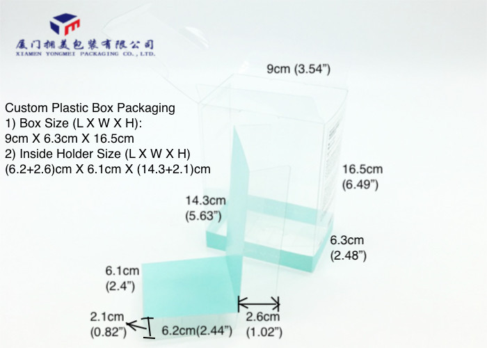 Best Custom Plastic Box Packaging Clear PET Offset Printing Box 9*6.3*16.5cm Side Open wholesale