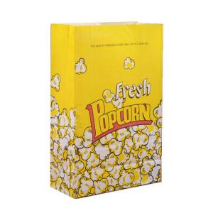 Biodegradable Flat Bottom Popcorn Kraft Paper Food Bags 2 LB 3 LB