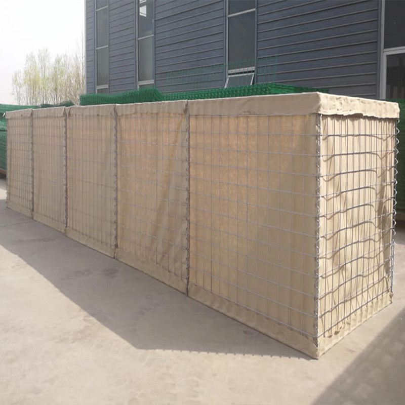 China Galfan Military Welded Gabion Hesco Barrier Square Hole on sale