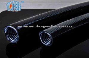 China corrugated flexible conduit Grey / Black PVC Coated Electrical Galvanized Steel Flexible Pipe on sale