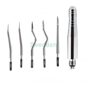 Best Dental stainless steel pneumatic luxating elevators / Surgery instrument air turbine luxating elevators with 7pcs head wholesale