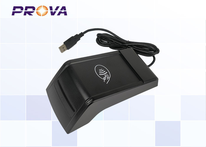 China USB Interface IC RFID Chip Card Reader With 500,000 Times Long Life Time on sale