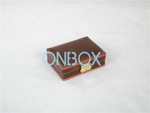 China Metal Lock PU Leather Box For Poker , Playing Cards , Gambling Case Packaging on sale