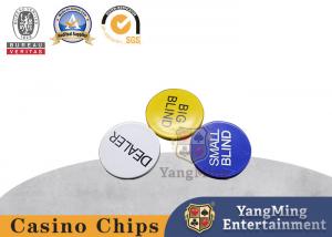 China Smartdealspro 3pcs Small Blind Chips, Big Blind And Dealer Poker Buttons on sale
