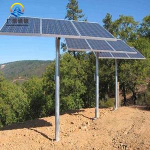 China 105mph Steel 3 Panels Solar Panel Support Structure 60 Degree on sale