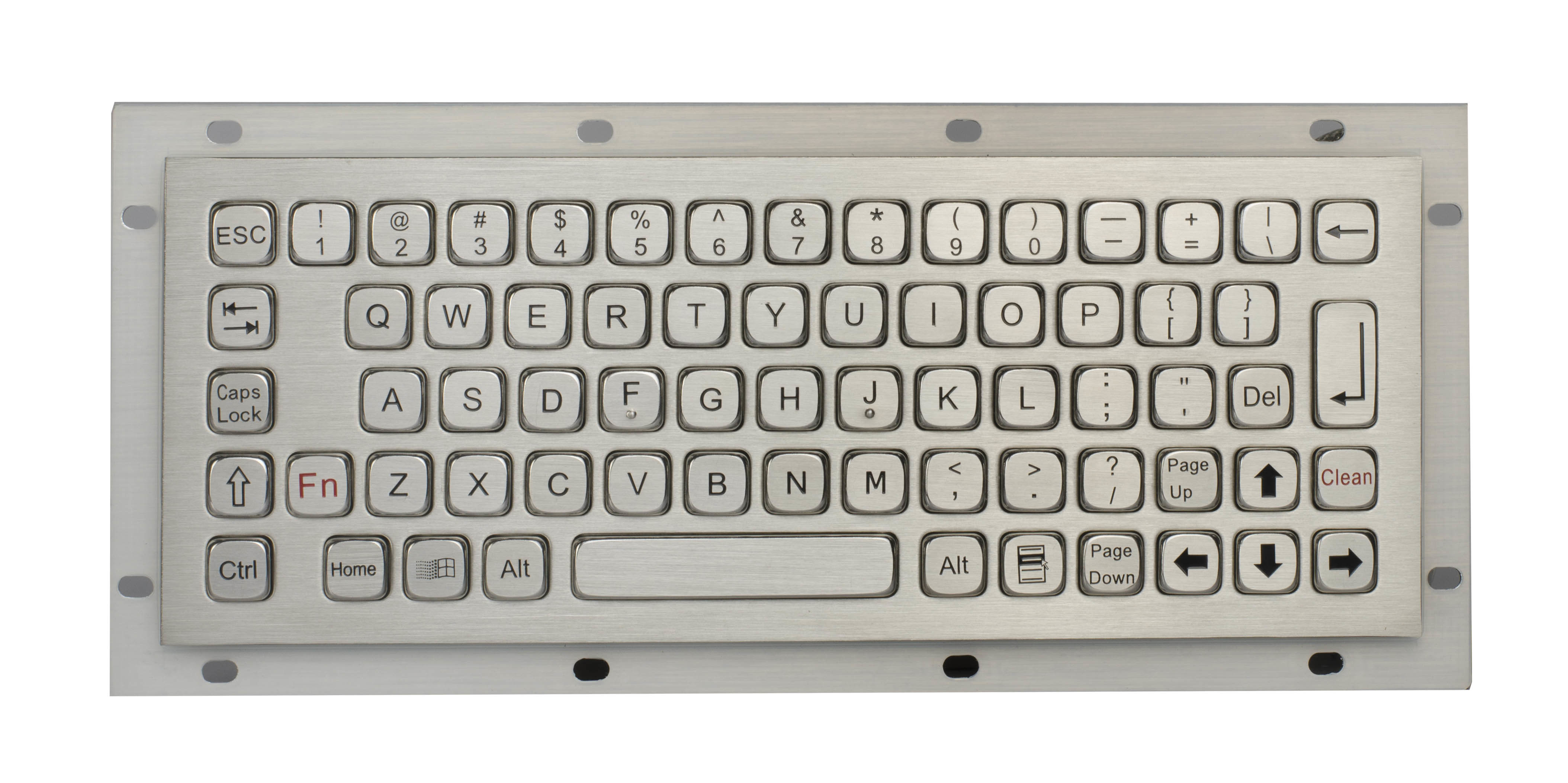 China Mini Industrial Metal Keyboard No FN Keys , Panel Mount Keyboard USB / PS2 Connectors on sale