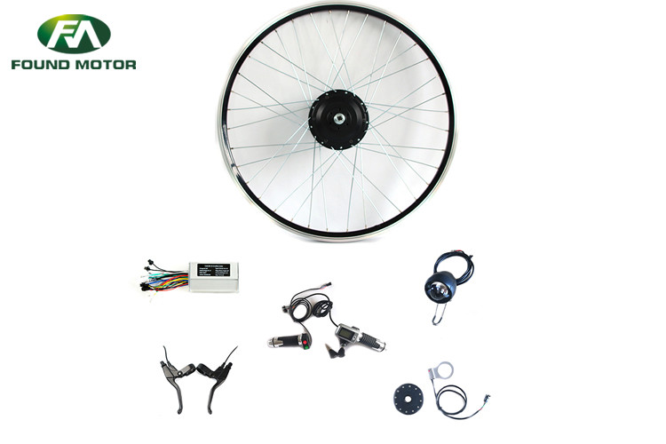 26'' 48V 350W BLDC Geared Motor Kit Electric Bike Bicycle Converison Kit with Power Display Throttle