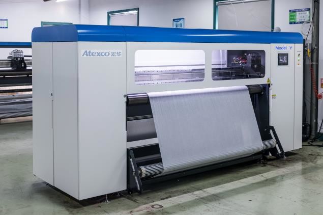 China Atexco Model Y Digital Dye Sublimation Textile Printer 200 linear meter per hour on sale