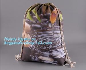 Best Eco-Friendly Reusable Drawstring Bag Natural Eco-Friendly Economical Cotton Canvas Drawstring Bag,Dust Cotton Shoe Bags wholesale
