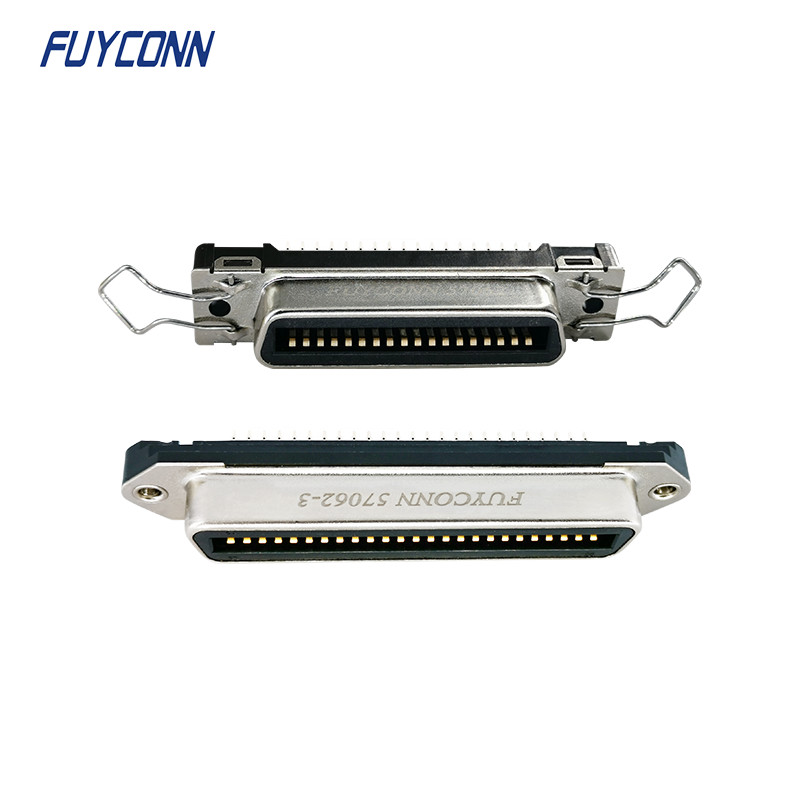 China 36pin Parallel Port Printer Connector , 50 / 64 Pin Solderless PCB Centronics Connector on sale