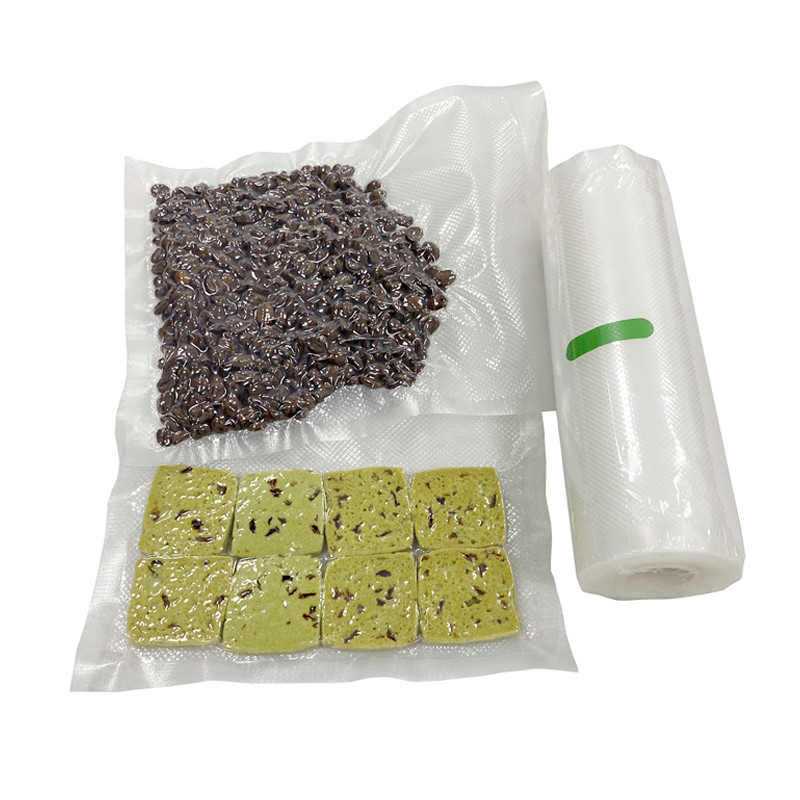 China New Design OEM High Quality Transparent Food Vacuum Bags Vacuum Sealer Bag Food Biodegradable Vacuum Food Saver Bag Roll on sale