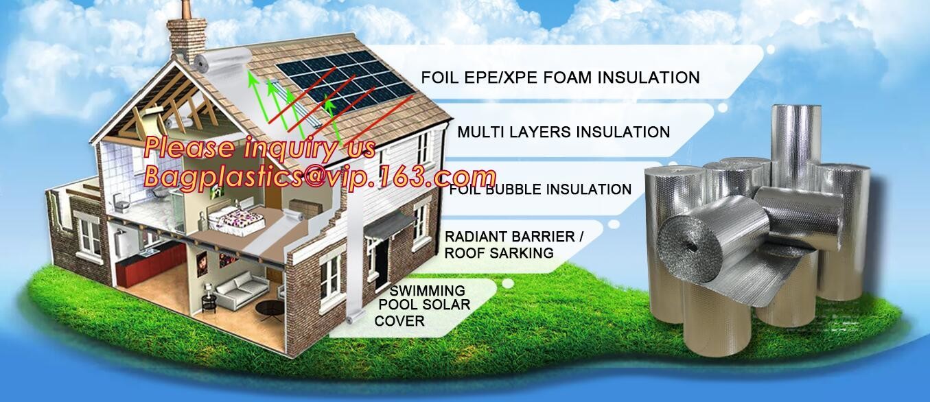 Construction Foam Foil Backed Heat Insulation Film, Thermal Raidant Barrier