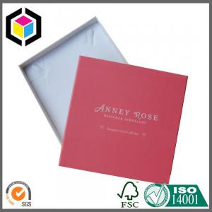 Luxury Red Color Jewelry Packaging Box with Foam Insert; Lid Off Paper Gift Box