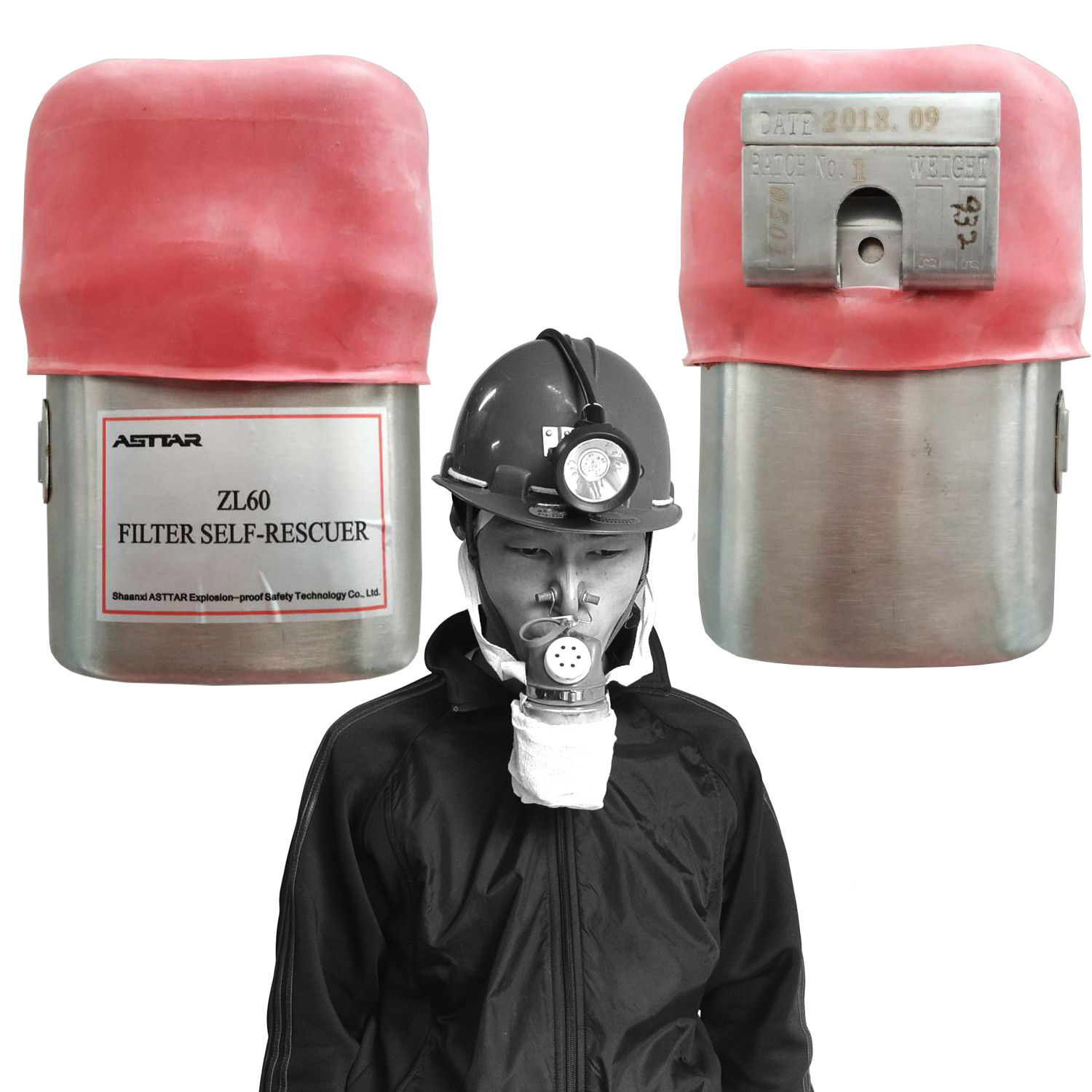 China ZL60 60 minutes duration Carbon monoxide filter Self-Rescuer for coal mine on sale