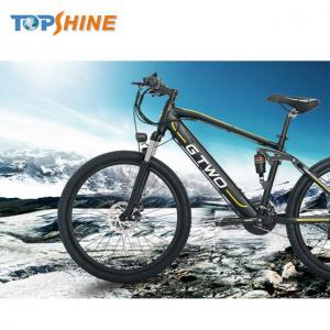 China Green Pedal Assist Mountain Bike Full Suspension Ebike 48V 500W With GPS Tracking on sale