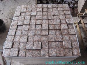 Natural maple red granite stone slabs for paving stone products from factory
