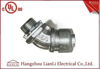 Best 3/4&quot;UL Listed Liquid Tight Malleable Iron Steel Lock Insulated Flexible Connector Galvanized 45 Degree wholesale