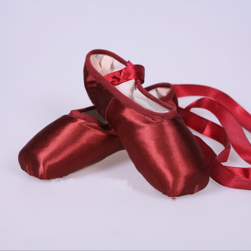 Best Colorful customized satin dance ballet pointe shoes with child and adult size wholesale